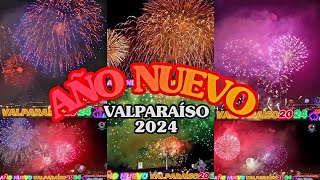 Valparaíso recibe el año Nuevo con Fuegos Artificiales 2024 newyear2024 [upl. by Letnuahc]