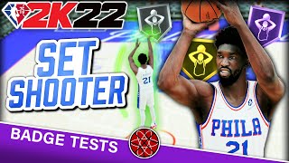 Best Shooting Badges on NBA 2K22  Set Shooter Badge Full Details [upl. by Aihcropal187]