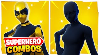 TOP 10 TRYHARD SUPERHERO SKIN COMBOS IN FORTNITE Pros ONLY Use These Combos [upl. by Eiramanna]