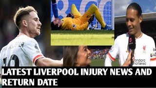 ✅Chiesa  Latest Liverpool💯 injury news and return dates ahead of Chelsea✅ [upl. by Jamey]