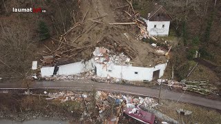 Murenabgang 500 Jahre altes Haus in Kirchberg ob der Donau von Mure völlig zerstört [upl. by Kluge734]