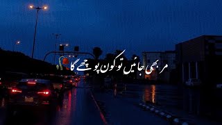 Very Sad Poetry Status  Sad Urdu Shayari Whatsapp Status  Saeed Khan Poetry Status [upl. by Eemla]