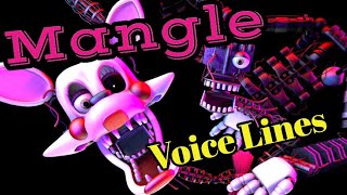 FNAF UCN Mangle Voice Lines Animated [upl. by Ollayos]