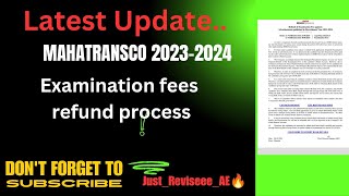 Mahatransco Examination fees refund proces fill thr google form till 25102024 [upl. by Anawat]