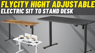 FLYCITY Electric Sit Stand Desk Review and Demo  Adjustable Height Electric Desk [upl. by Sixla]