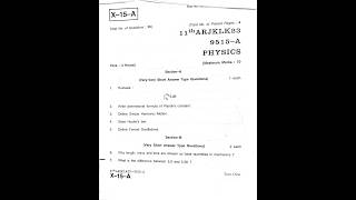 11th Class Physics  Annual Regular 2023  Question Paper of Jkbose jkbose [upl. by Wilder]