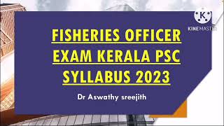 Fisheries officer exam kerala psc syllabus 2023 [upl. by Grazia]