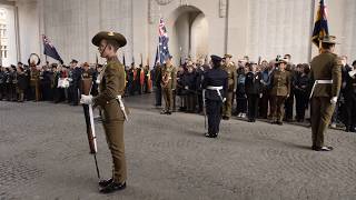 Anzac Day 2018  Menin Gate Ypres  Catafalque Party Day ceremony LAST POST [upl. by Novets335]