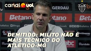 MILITO É DEMITIDO DO ATLÉTICOMG APÓS VICES E 12 JOGOS SEM VITÓRIA [upl. by Josephine229]