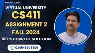 CS411 Assignment 2 Solution Fall 2024  CS411 Assignment 2 100 correct solution [upl. by Kerrison]