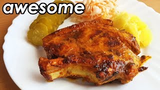 Simple Marinated Pork Chop  English Subtitles [upl. by Karub738]