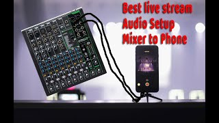 live stream audio setup Mixer to iPhone or Android to Live Stream on Facebook or Youtube Easy [upl. by Donata]