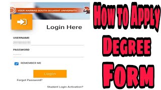 How To Apply VNSGU University Degree Form  Vnsgu Degree Form 202223 [upl. by Brackett621]