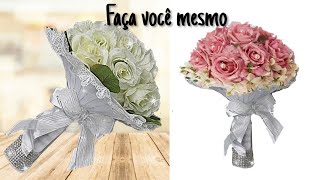 CASAMENTO SIMPLES  FAÃ‡A SEU BUQUE DE FLORES SEM GASTAR MUITO [upl. by Kolosick37]