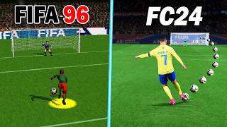 Marquer UN But Sur Chaque FIFA de 96 à 24  Ronaldo et Messi saffronte la 1er fois sur FIFA 06 😮 [upl. by Annorah]