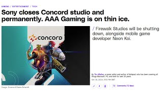 Concord Developer Shut Down Puts AAA Gaming On Edge [upl. by Nyrat634]