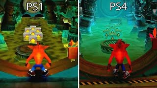 Crash Bandicoot 2 NSane Trilogy Remaster PS4 vs PS1 Graphics Comparison Sewer or Later [upl. by Tish63]