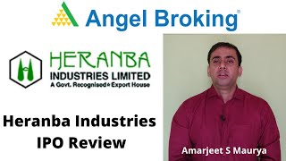 Heranba Industries Limited Ipo Review  Explained by Amarjeet S Maurya [upl. by Kcirdneh]