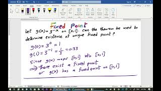 9 Numerical Analysis In Arabic  Fixed Point Theorem note with example [upl. by Gladdie]