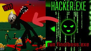 Stick War Legacy New Update New Challenger hackerexe He Can Spawn FINAL BOSS Pro VS Hacker [upl. by Eetnod]