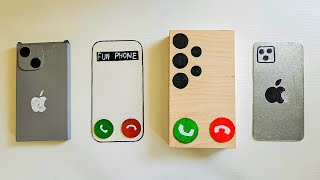 iPhone 16 Wooden vs Samsung Galaxy S26 Steel incoming call cardboard [upl. by Kozloski924]