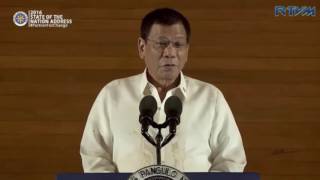 FULL VIDEO President Rodrigo Dutertes Sona 2016 [upl. by Ameerahs827]