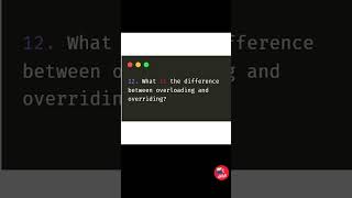 Difference between overloading and overriding [upl. by Ruthe508]