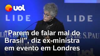 Exministra critica brasileiros que atacam o país Por favor parem de falar mal do Brasil [upl. by Nive]