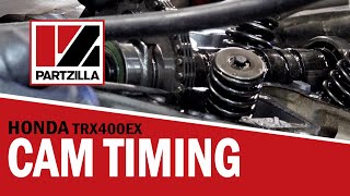 How to Set the Cam Timing on a Honda TRX 400EX ATV  Partzillacom [upl. by Alekram]