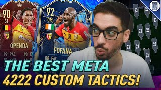 THE BEST META 4222 FORMATION amp CUSTOM TACTICS FOR FIFA 23 ULTIMATE TEAM [upl. by Annatnom39]