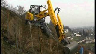 Menzi Muck A91 im Rebhang  Constructing vine yards [upl. by Adieren]