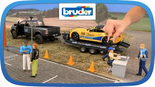 BRUDER Racing Team  02504  Bruder Spielwaren [upl. by Merrile]