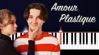 VIDEOCLUB  Amour plastique Piano Tutorial Facile avec PAROLES [upl. by Lamrej]