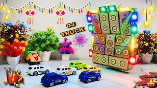 New Mini DJ Truck Decoration for Weddings Navratri Durga Puja amp Visarjan on DIY Mini Eicher [upl. by Stallworth]