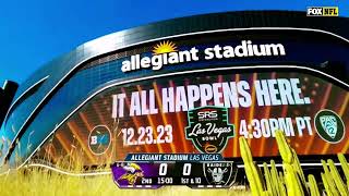 NFL 2023 Week 14 Vikings  Raiders  Allegiant Stadium Exterior Scene [upl. by Eellek]