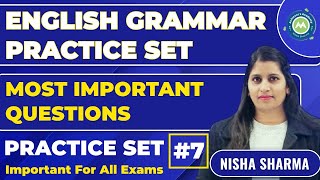 English Grammar Practice Set 7 HSSC PYQ BY NISHA SHARMA ACHIEVERS ACADEMY [upl. by Iew]