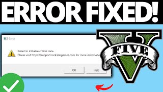 How To Fix GTA V Failed To Initialize Critical Data [upl. by Uis]