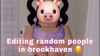 Editing random people in Brookhaven 😂 [upl. by Alakam]