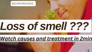 Loss of sense of smell  Anosmia with treatment and causes by biowordings [upl. by Urbanus]