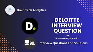 Deloitte Interview Question for the position of DataBusiness Analyst  Data Analyst [upl. by Arayt]