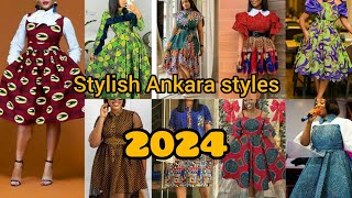 Stylish Ankara dress styles 2024  Ankara dress designs  Ankara short gown styles for ladies [upl. by Attaynek]