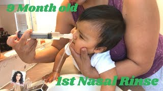 How to relieve a babys stuffy nose  Nasal Rinse for Infants and Toddlers [upl. by Natale184]