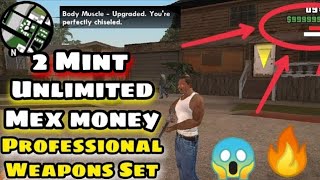 How to add cheatGta San Andreas with j cheater Mex money Professional Weapons Set Gamer Crazy Fun [upl. by Nnylyam]