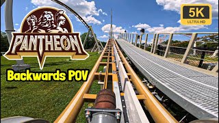 Pantheon Backwards POV 5K60fps Busch Gardens Williamsburg [upl. by Waite]