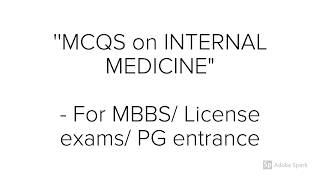 Internal Medicine Mcqs II [upl. by Indnahc]