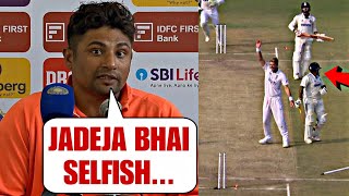 Sarfaraz Khan gave shocking statement on Ravindra Jadeja after the RUNOUT drama  INDvsENG [upl. by Rifkin]