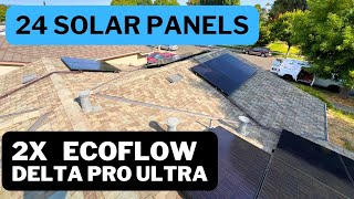 24 Solar panels for 2x Ecoflow Delta PRO Ultra stations [upl. by Joelynn]