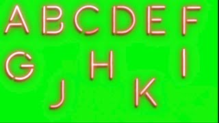 Green Screen and Black Screen Neon Letter video effects [upl. by Basso]