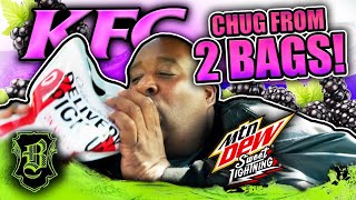 Chugging Mtn Dew Blackberry Sweet Lightning From 2 BIG BAGS [upl. by Enael878]