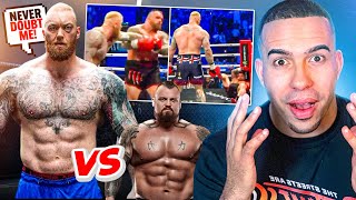 Strongman Rivalry BOXING Match Eddie Hall vs Thor Bjornsson [upl. by Trojan]